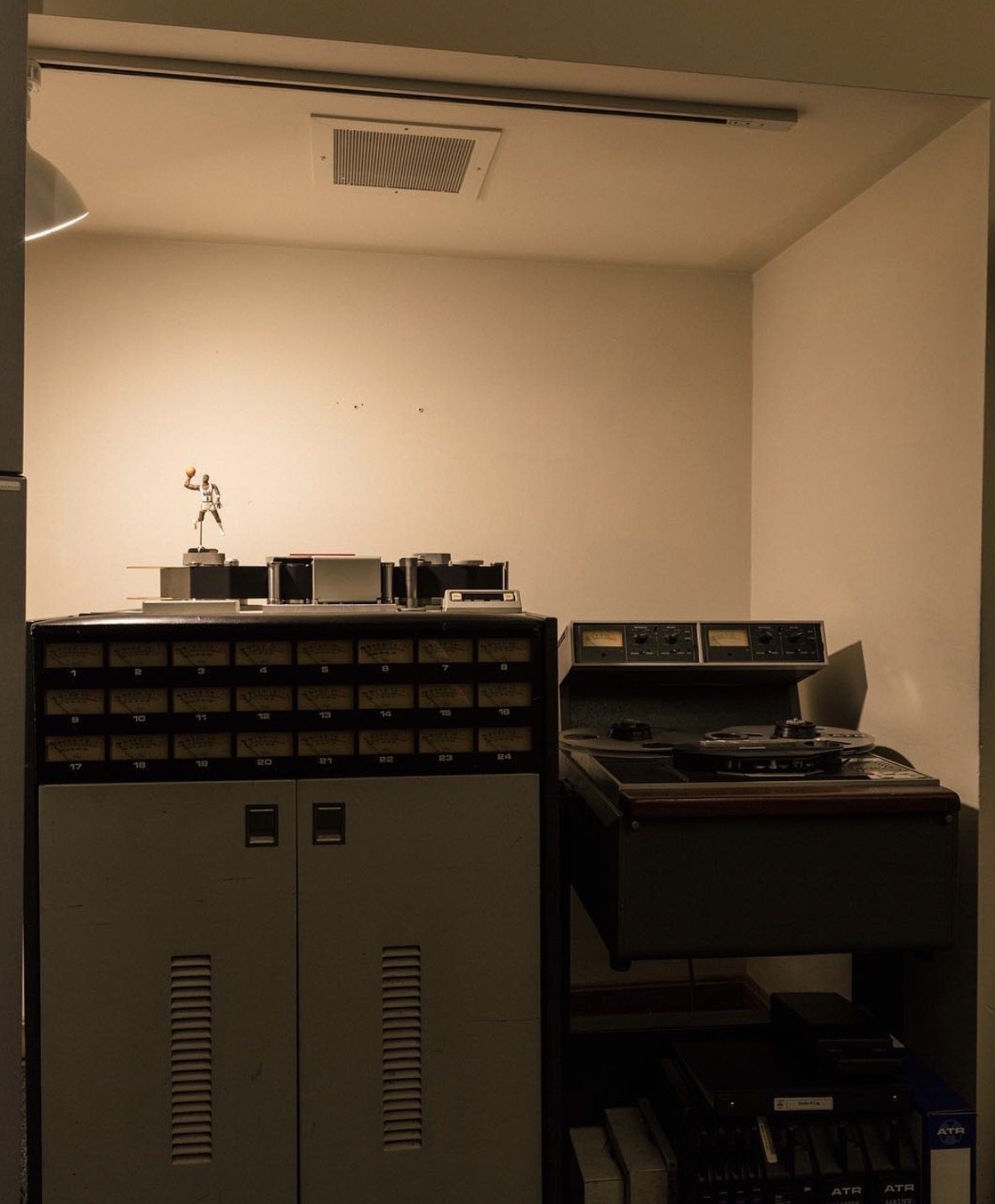 Machine Age machine room: multitrack and two-track tape machines
